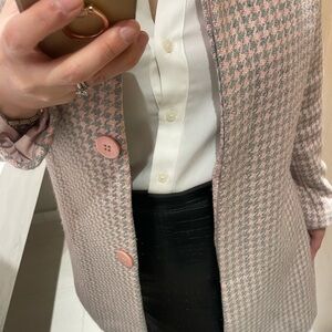 Stylish Pink and Gray Women's Coat